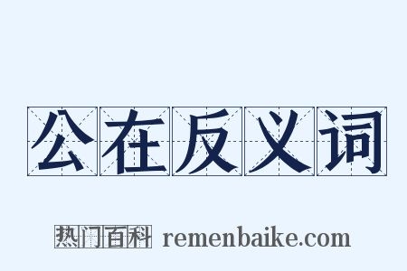 公在反义词是什么意思的图片